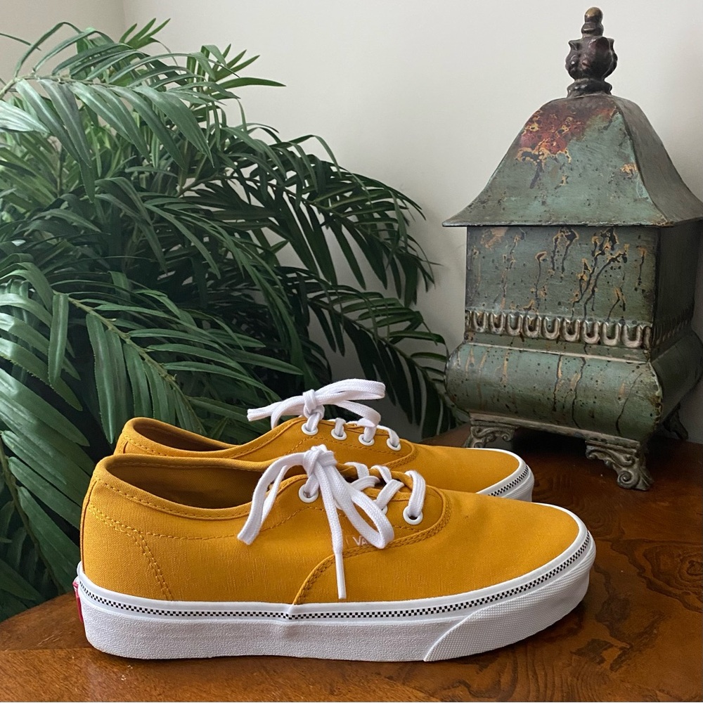 Vans Yellow Low-Top Canvas Sneakers